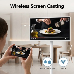 Pantalla Táctil Inteligente Móvil de 32 Pulgadas, Pantalla Publicitaria con Batería, Android 14, Monitor Táctil Incell, Gráficos Animados 1920x1080 - Product Image 3
