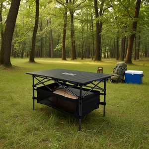 Table de camping pliante en aluminium portable Db 37,2 x 21,7 x 19 avec rangement pour utilisation en extérieur - Product Image 2