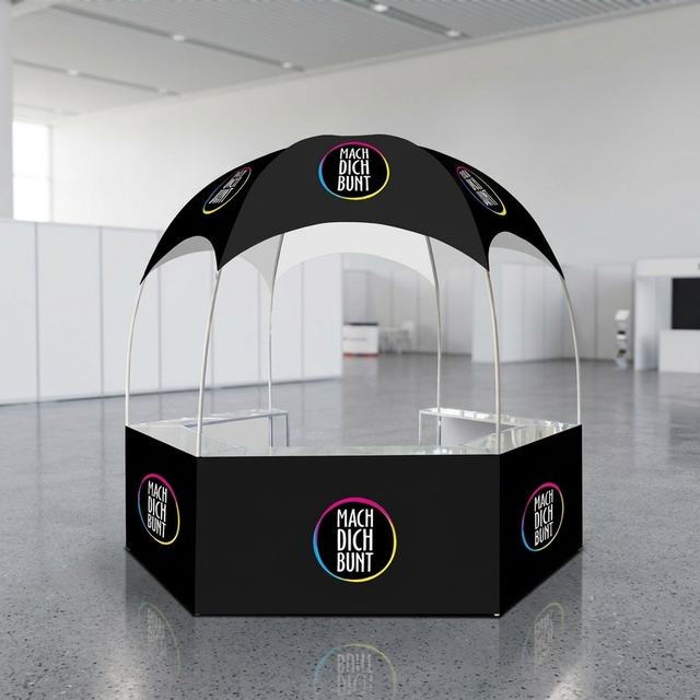 Cheap Custom Indoor/Outdoor 3x3m Steel Frame Durable Kiosk Dome Tent for Trade Show Promotion