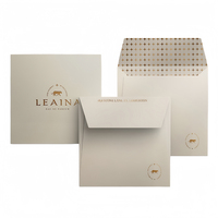 Enveloppe en papier cartonné noir personnalisée de luxe, imprimée sur mesure, pour carte-cadeau de mariage