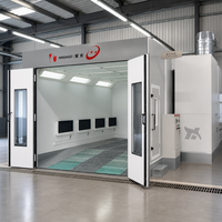 Cabine de peinture chauffée au diesel 24 kW robuste à prix d'usine 80 ° Cabines de peinture automobiles C Baking Car avec éclairage fiable 1000 lux pour atelier automobile