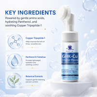 Nettoyant Visage au Peptide de Cuivre GHK-Cu, Nettoyant Moussant aux Acides Aminés, Panthénol et Extraits Botaniques, Marque Privée OEM