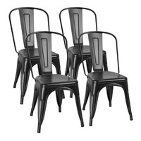 Mobilier de Restaurant Vintage Style Industriel Paris Fer Métal Empilable Extérieur Chaise Tolix