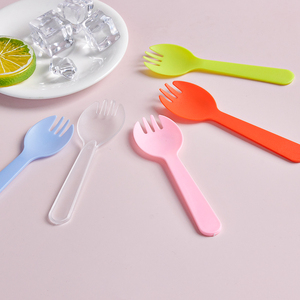 Disposable Fork And <b>Spoon</b> Set Ps Material Party Use Colorful Design - Product Image 2
