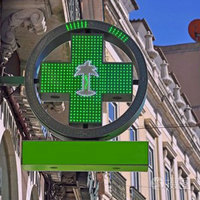Panneau LED double face pour pharmacie, croix P16mm, extérieur, couleur intégrale, haute luminosité, 7500, mur vidéo éducatif