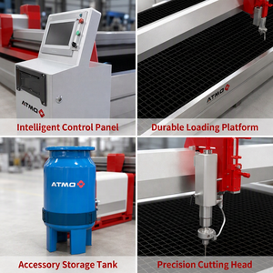 Machine de découpe à jet d'eau CNC 3 axes Aitao Factory avec pompe servo abrasive pour pierre, marbre, céramique, verre - Product Image 3
