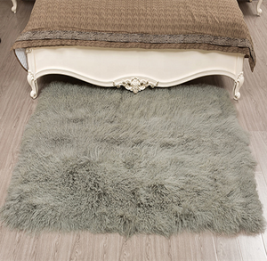 <span class=keywords><strong>Manta</strong></span> de tiro de piel rizada marrón de estilo moderno, Alfombra de cama de piel de oveja mongol Real de pila alta - Product Image 6