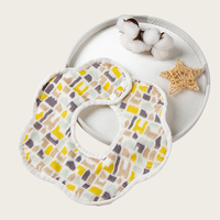 Nouveau coloré écologique Allover imprimé coton infantile bavoir coton bébé bavoirs Bandana pour enfants
