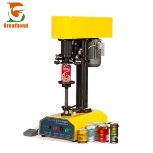 ماكينة كهربائية تجارية شبه آلية لسطح المكتب من الشركة المصنعة بسعر منخفض لتغليف علبة العصير وإقفال القصدير للزجاجات الدائرية - Product Image 1