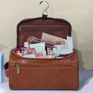 Yy751 Trousse de Toilette Multifonctionnelle Rétro en Cuir PU Grande Capacité Personnalisable avec Logo – Vente Chaude - Product Image 5