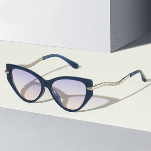 DOISYER occhiali da sole di lusso per le donne Logo personalizzato di alta qualità UV400 Cat Eye montature in rosso <span class=keywords><strong>e</strong></span> blu nuovi occhiali da sole di design - Product Image 1
