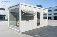 Maison conteneur pliable 20 pieds, structure en acier robuste, assemblage rapide, bureau, école, gymnase, design moderne