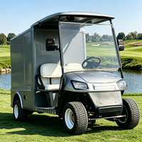 Chariot de golf électrique tout-terrain robuste avec caisse de chargement pour le secteur minier et les campements, roues en acier, vente en gros