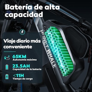 <span class=keywords><strong>Bicicleta</strong></span> Eléctrica de Montaña para Adultos HONEYWHALE BK08, 21 Velocidades, Motor Dual de 1050W, 55KM/H, Batería de 48V 23.5AH, Alcance de 65KM, Disponible en México - Product Image 3