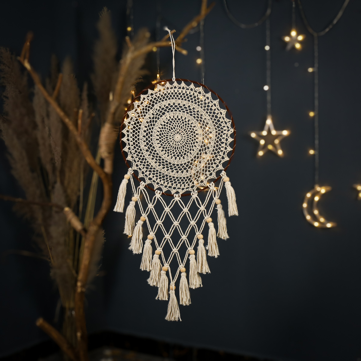 Pompon avec tissage de cercles concentriques-35100 cm