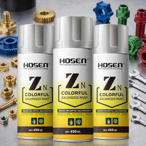 HOSEN Peinture en aérosol galvanisée en acier inoxydable économique, protège contre la corrosion, revêtements de peinture industrielle en aérosol - Product Image 4