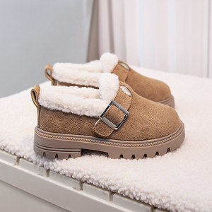 Giày nữ mùa đông đế dày lót lông ngắn ấm áp, thoải mái, có khóa dán, chống trơn, đế cao, lót bông, bán buôn, bán chạy - Product Image 4