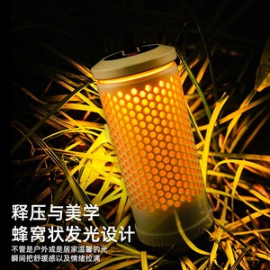 Lámpara portátil para acampar, recargable con LED y batería de larga duración para uso en exteriores - Product Image 1