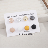 Nouveaux Aimants pour Hijab, Boucle Magnétique Plate Colorée, Fixation d'Écharpe Anti-Fuite de Lumière, Broche Multifonctionnelle Tendance Quatre Saisons