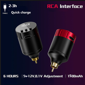แบตเตอรี่ไร้สาย RCA 1500mAh สำหรับเครื่องสักลายแบบดิจิตอลขนาดเล็ก - Product Image 2