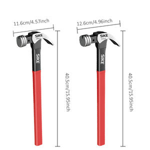 절연 PVC 플라스틱 탄소강 손잡이가있는 미국 발톱 망치 자기 강철 못 안전 망치 디자인 고무 재료 - Product Image 2