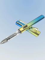 Pluma Estilográfica Correctora Clásica Multicolor Bonvada con Punta de Acero Inoxidable de 0.38mm, Ideal para Estudiantes