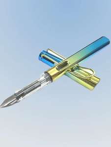 Classic Multicolor Corrective Plastic <b>Fountain</b> Pen Stainless Steel Tip for Writing and Student Use Loose Packaging - Product Image 5