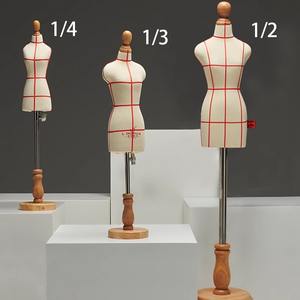 縫製フォーム 女性用ウェディングドレスデザイン ミニ 1/2 ドール用 安価なハーフレディマネキン テイラー クチュール - Product Image 5