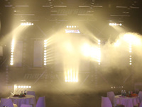 5x100W ámbar + blanco cálido + luces Blinder RGB + Efecto de anillo Led luz estroboscópica Dj concierto efecto intermitente Blinders Luz de escenario