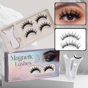 ऐप्लिकेटर के साथ पूर्ण दृश्य उन्नयन चुंबकीय पलकों को देखने के लिए क्लिक करें, फिर से उपयोग करने योग्य कोई गोंद की आवश्यकता नहीं है जो पहनने और हटाने के लिए आसान है - Product Image 3