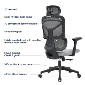 Sillas de Oficina Ergonómicas de Malla al por Mayor, Muebles de Oficina, Equipamiento de Oficina, Sillas de Oficina, Chaise de Bureau Ergonomique - Product Image 3