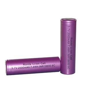 Taux de décharge élevé 8C <span class=keywords><strong>3.7V</strong></span> 18650-2000mah Cellule au <span class=keywords><strong>lithium</strong></span>-ion cylindrique certifiée CB/CE AA Batteries - Product Image 1