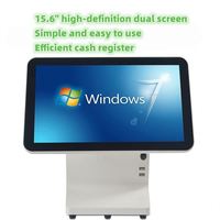 Système de caisse enregistreuse POS HX TOUCH 11,6 pouces + 15 pouces, double écran, lecteur QR, imprimante 58 mm, supermarché, restaurant, café