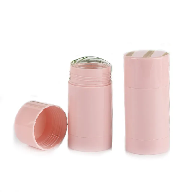Bálsamo Recarregável Twist Up Protetor Solar Embalagem 15g 30g 50g 75g Rosa Desodorante Vara Tubo De Plástico Para Bálsamo De Salto