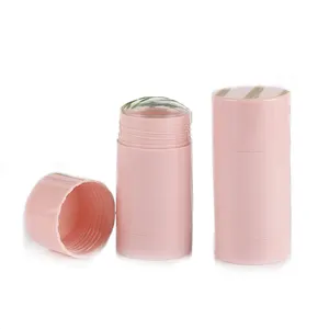 Navulbare Balsem Twist Up Zonnebrandcrème Verpakking 15G 30G 50G 75G Roze Deodorant Stick Tube Plastic Voor Hielbalsem