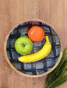 Venta caliente 100% cuencos impresos de madera desechables ecológicos impermeables para frutas fritas ensalada para el hogar restaurantes fiestas - Product Image 4