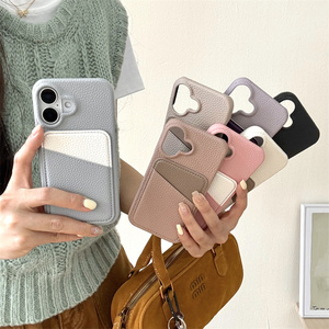 Sang Trọng Vải Kết Cấu Da Đầy Đủ Bìa Bảo Vệ Trường Hợp Khe Cắm Thẻ Nhớ Ví Trường Hợp Điện Thoại Cho <span class=keywords><strong>Iphone</strong></span> 16 Cộng Với 14 15 13 12 11 Pro Max - Product Image 2