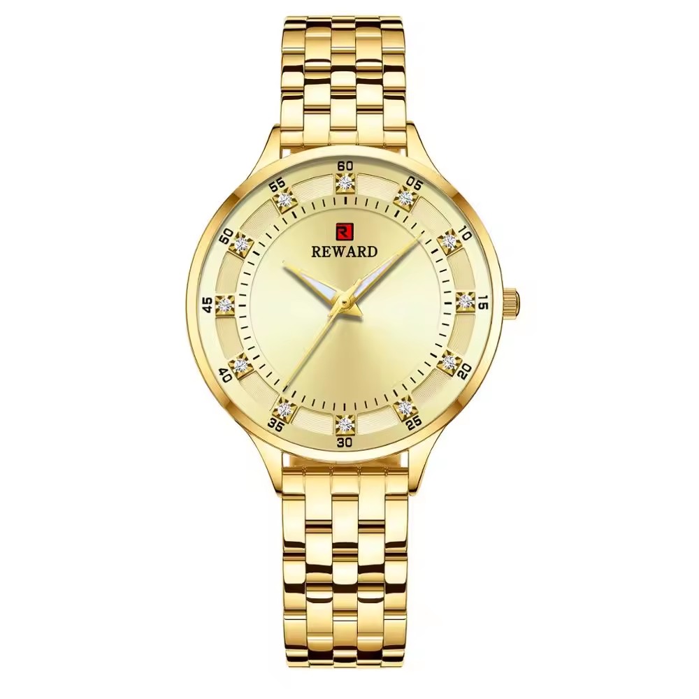 RÉCOMPENSE RD21003L luxe femmes montre de haute qualité étanche lumineux femmes montre-bracelet en cuir femmes montres à Quartz horloge décontractée