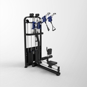 Appareil de musculation professionnel multi-fonctions réglable à charges guidées, double poste, pour tirage vertical et rameur vertical, pour la musculation des <span class=keywords><strong>bras</strong></span> - Product Image 1