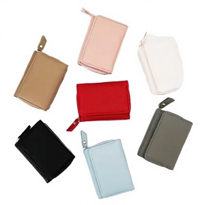 Porte-cartes d'identité vintage de luxe en cuir PU pour femme, avec fermeture éclair, imperméable et anti-RFID, vente en gros d'usine - Product Image 2