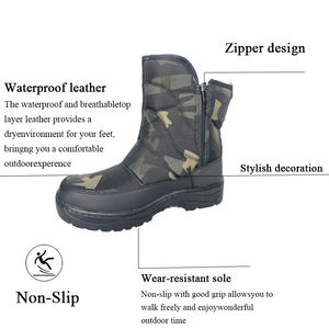 Ventes directes d'usine bout rond confortable laine polaire doublure bottes de neige douces Camouflage chaussures de randonnée et d'alpinisme en plein air - Product Image 6