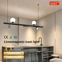 Promotion : Système d'éclairage LED intelligent moderne en aluminium COB 11 mm DC48V, intensité variable, CRI 90 élevé, spots magnétiques sur rail