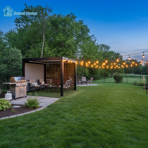 Pérgola de Aluminio Personalizada de Primera Calidad Sweet Home, Resistente <span class=keywords><strong>a</strong></span> la Oxidación, Fácil de Instalar, Pérgola Bioclimática para Exteriores para Viviendas - Product Image 3
