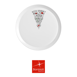 Assiette à pizza gourmet décorative 33 cm Ronda Bormioli Rocco en verre décoré - Product Image 4