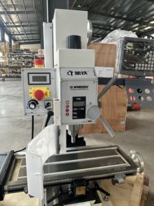 Tour à métaux vertical manuel <span class=keywords><strong>de</strong></span> haute précision WMD25V avec tête inclinable, fraisage frontal et d'extrémité, service léger, 220V - Product Image 6