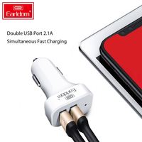 EARLDOM pengisi daya cepat untuk mobil, pengisi daya USB tipe-c ganda Oem PD 18W adaptor 30W Output daya Cepat USB C untuk iPhone