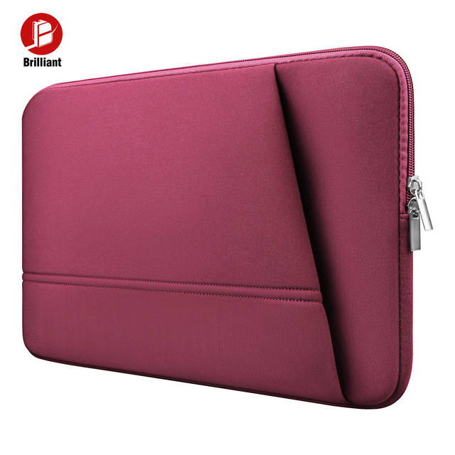 Sturdy 15.6 Inch Laptop Sleeve Briefcase Red Carrying Cover for HP Lenovo Dell Asus with Pockets Gift for Men Women