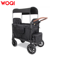 WOQI Chariot de rangement pliable portable pour poussette Chariot de camping et de shopping en plein air