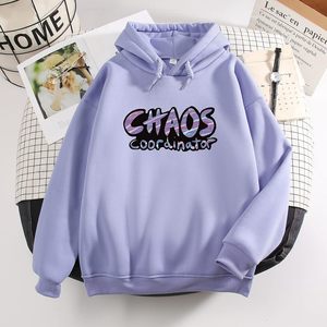 FOXA เสื้อฮู้ดผู้หญิงแขนยาวผ้าฝ้ายทรงหลวมพิมพ์ลาย Chaos Coordinator Design เสื้อสวมหัวสำหรับสาวแฟชั่นชุดลำลอง - Product Image 3