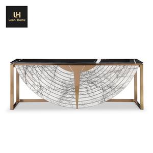 Su misura di Lusso <span class=keywords><strong>Soggiorno</strong></span> Ingresso Marmo Naturale Semicircolare Casa di Moda <span class=keywords><strong>Lungo</strong></span> <span class=keywords><strong>E</strong></span> <span class=keywords><strong>Stretto</strong></span> Console Da Tavolo - Product Image 6